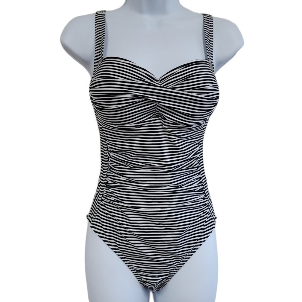 Nwot Nip Tuck Santorini Stripe Onepiece Swim - image 2